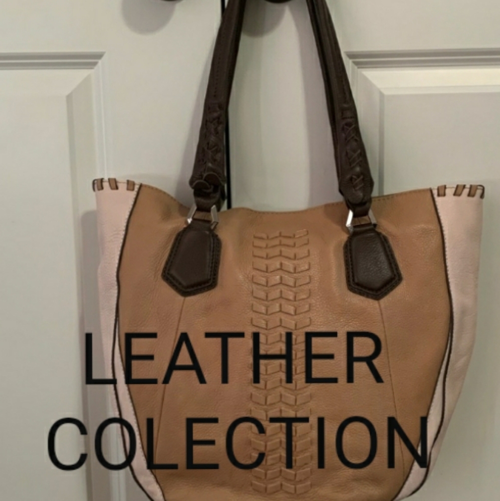 LEATHER HANDBAGS EUC